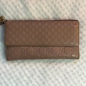 Gucci Women's Embossed GG Leather Continental Wallet - Taupe Brown